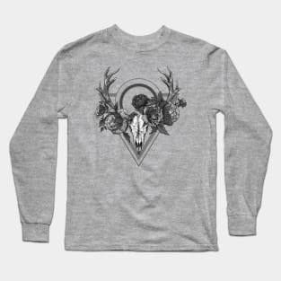 BLOOM - Skull Design | DARK Vintage Urban Style Long Sleeve T-Shirt